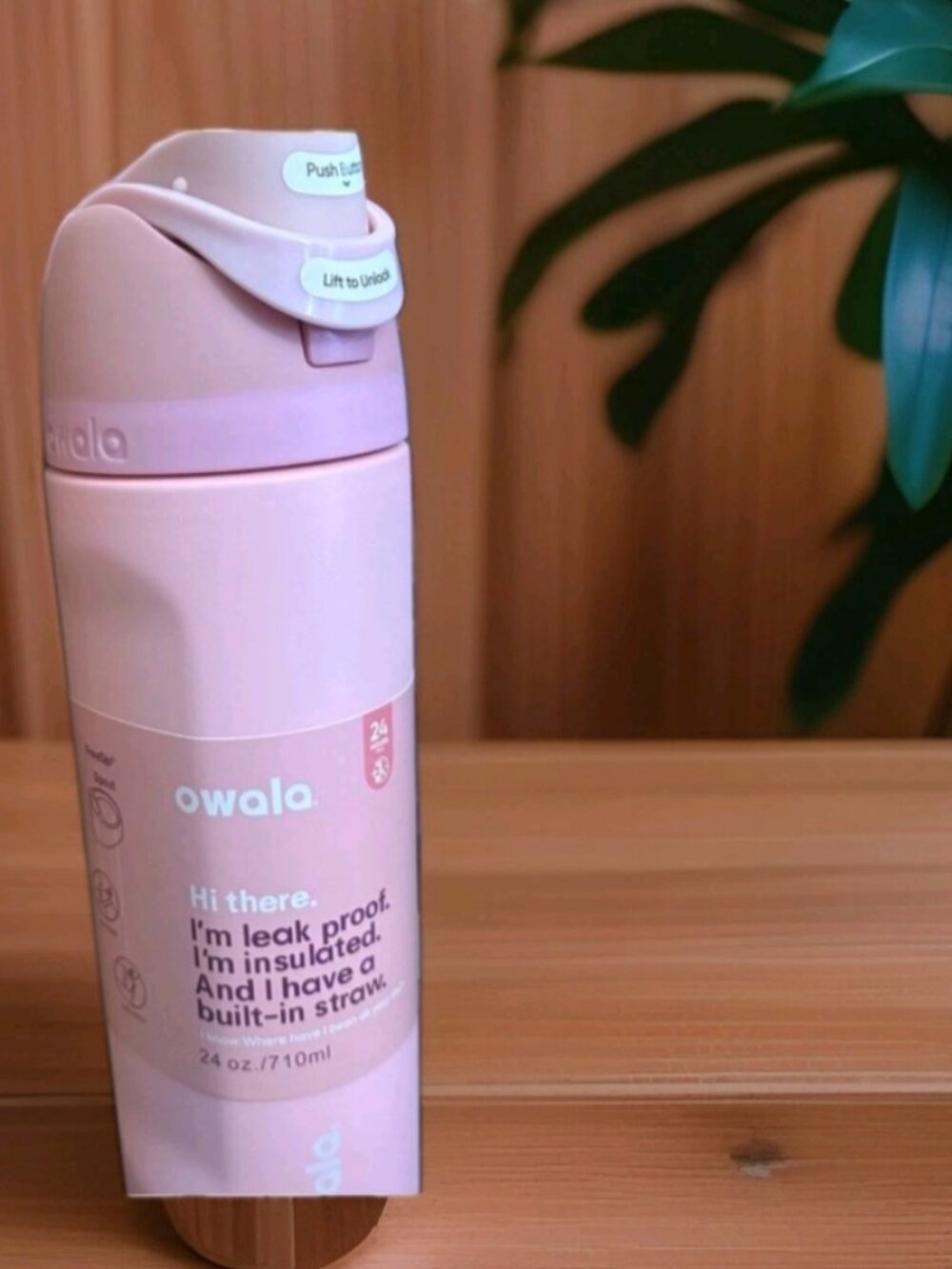 Owala 24oz FreeSip® Stainless Steel Insulated Water Bottle - Rose Quartz - Picture 3 of 3
